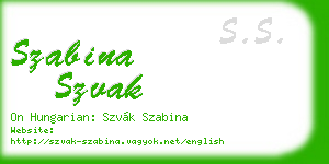 szabina szvak business card