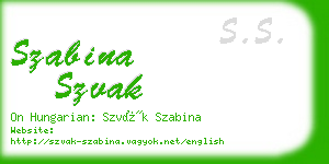 szabina szvak business card